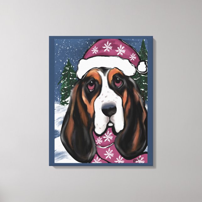 BASSET HOUND LEINWANDDRUCK (Vorderseite)