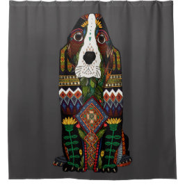 Basset Hound-Liebe Duschvorhang