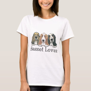 Basset Hound-Liebhaber-Unterzeichnung T-Shirt
