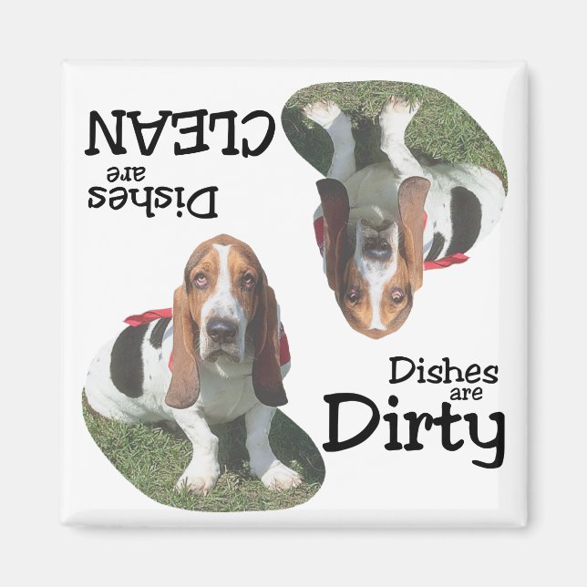 Basset Hound Love Lave-vaisselle Magnet (Devant)