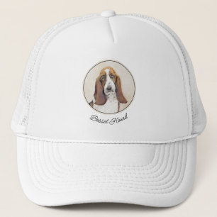 Basset Hound Malerei - Niedliche Original Hunde Ku Truckerkappe
