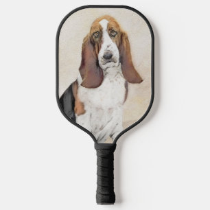 Basset-Hound-Malerei - Niedlicher Original Hunde-K Pickleball Schläger