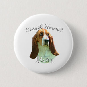 Basset Hound Mama 2 Button