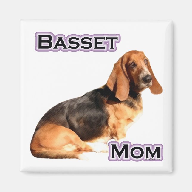Basset Hound Mama 4 - Magnet (Vorne)