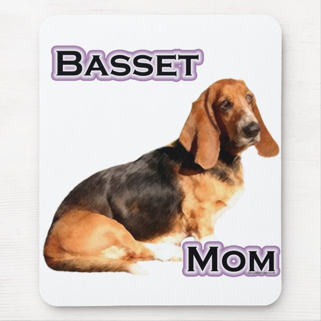 Basset Hound Mama 4 Mousepad (Vorne)