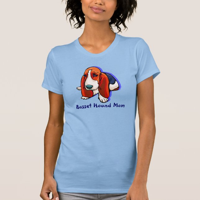 Basset Hound Mama Shirt (Vorderseite)