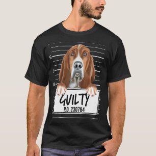 Basset Hound-Mugshot schuldig Hund T-Shirt