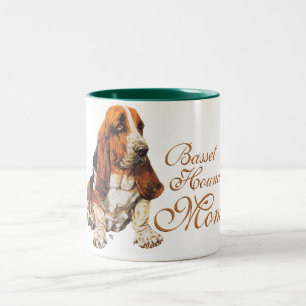 Basset Hound Muttertag Zweifarbige Tasse