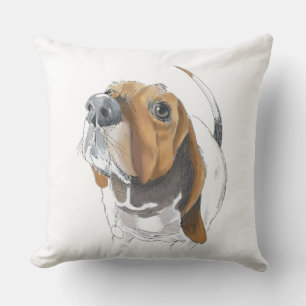 Basset Hound Nah Up Niedlich und liebenswert Kissen