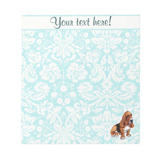 Basset Hound; Niedlich Notizblock (Vorderseite)