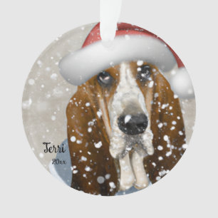 Basset Hound, Noël, Père Noël Dog Orament