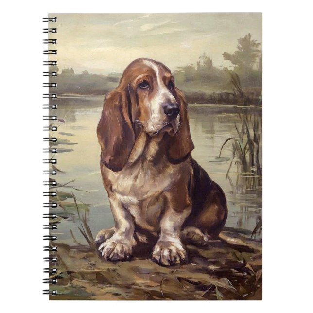 Basset Hound Notizblock (Vorderseite)