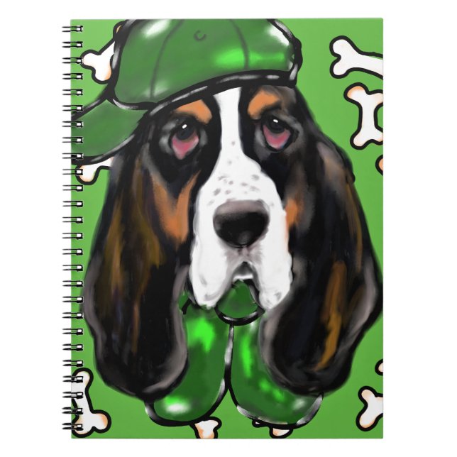 Basset Hound Notizblock (Vorderseite)