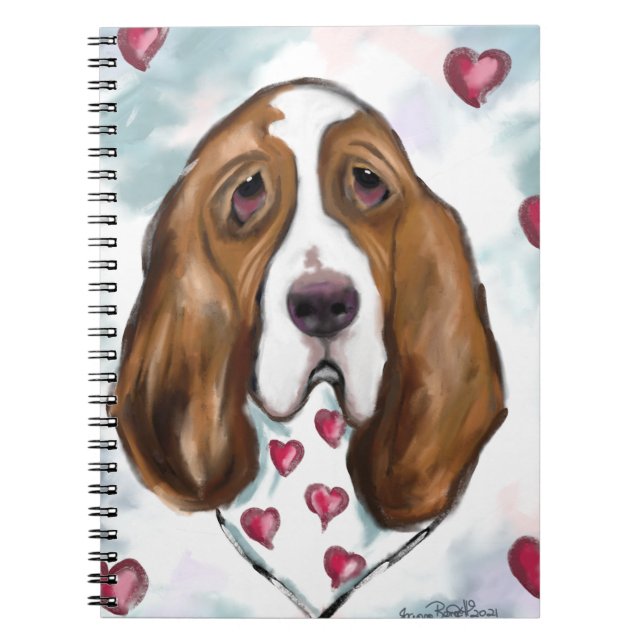 Basset Hound Notizblock (Vorderseite)