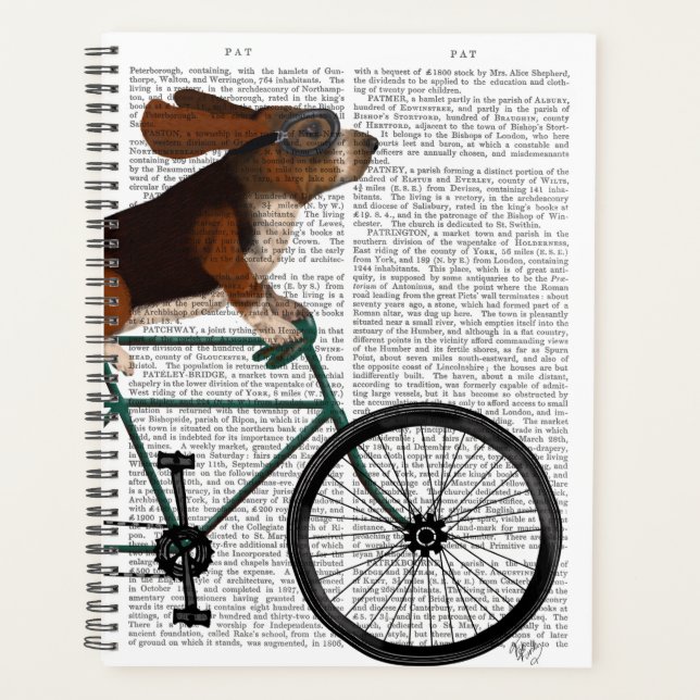 Basset Hound on Bicycle Planer (Vorderseite)