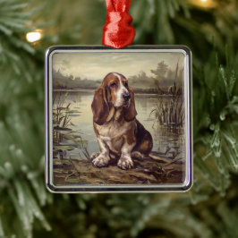 Basset Hound Ornament Aus Metall