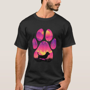 Basset Hound Paw Mama Vater Hunde Frauen Männer T-Shirt