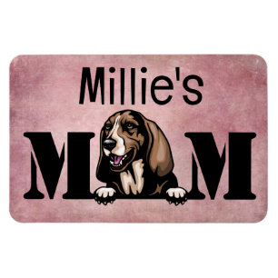 Basset Hound Peeking Personalisierte Mama Magnet