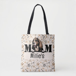 Basset Hound Peeking Personalisierte Mama Tasche
