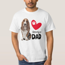 Basset Hound Personalisiert Vater T - Shirt