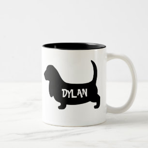 Basset Hound personalisierte Mug Zweifarbige Tasse