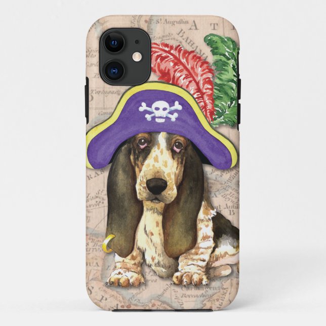 Basset Hound Pirate Case-Mate iPhone Hülle (Rückseite)