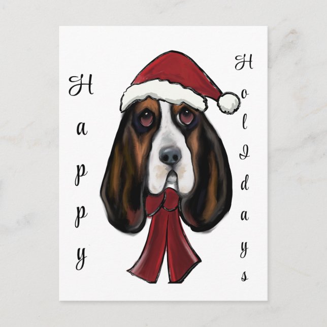 Basset Hound Postkarte (Vorderseite)