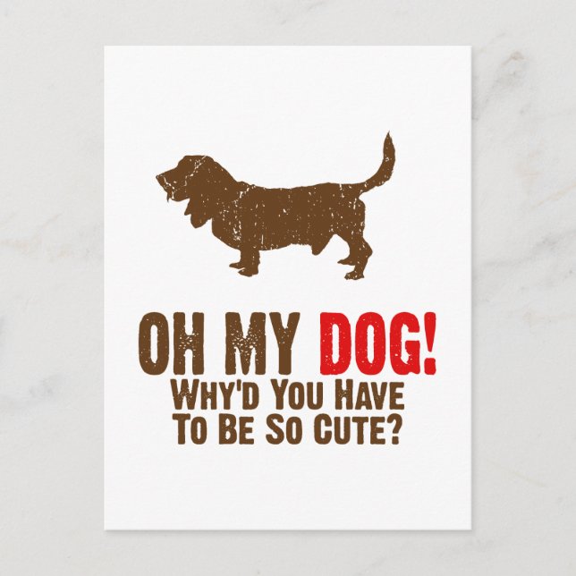 Basset Hound Postkarte (Vorderseite)