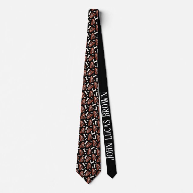 Basset Hound Print Neck Tie Krawatte (Vorderseite)