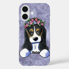 Basset Hound Puppy KiniArt iPhone 16 Hülle
