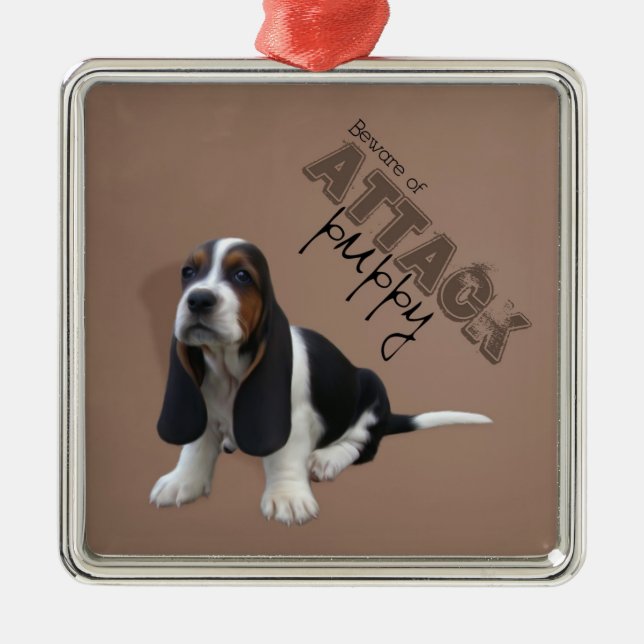 Basset Hound Puppy Ornament (Vorne)