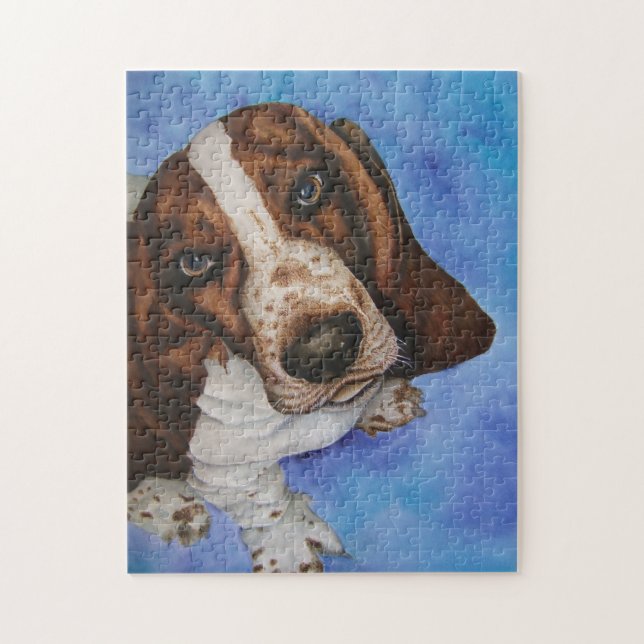 Basset Hound-Puzzlespiel (Vertikal)
