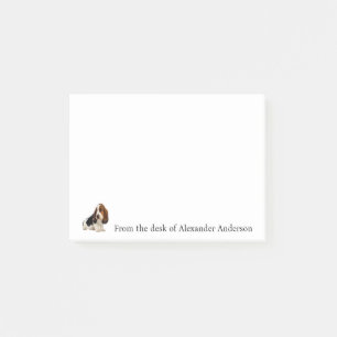Basset Hound realistisch personalisieren Post-it Klebezettel