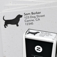Basset Hound | Rücksendeadresse der Hunde Silhouet