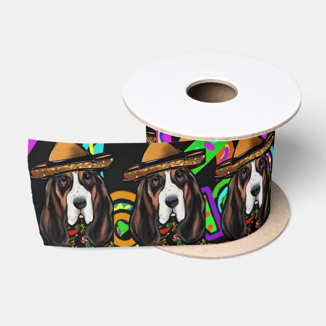 BASSET HOUND SATINBAND (Spule)