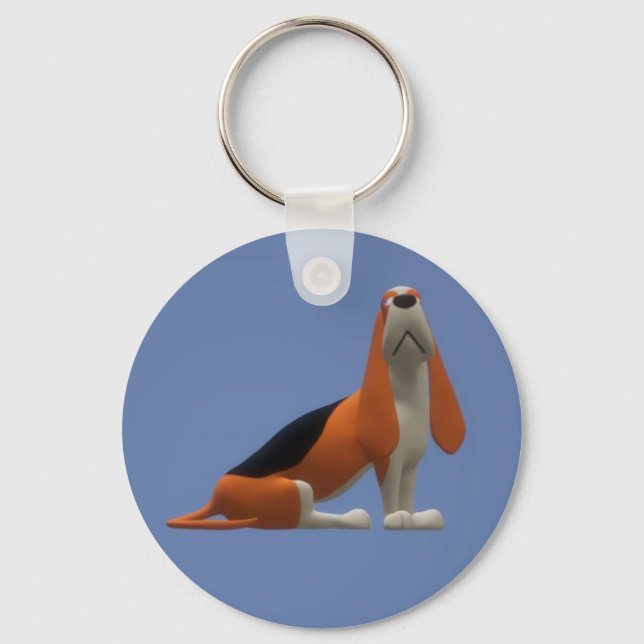 Basset Hound Schlüsselanhänger (Vorderseite)
