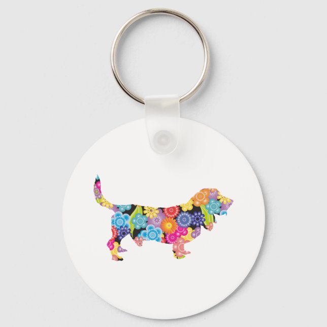 Basset Hound Schlüsselanhänger (Vorderseite)