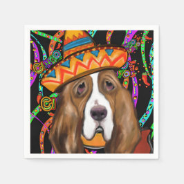 BASSET HOUND SERVIETTE