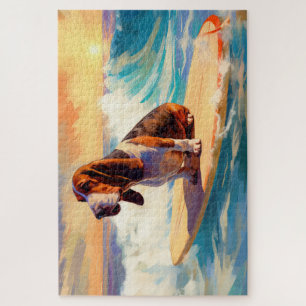 Basset Hound Strand Surfen Malerei