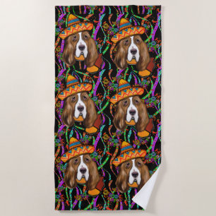BASSET HOUND STRANDTUCH