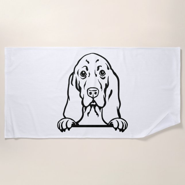 Basset Hound Strandtuch (Vorderseite)
