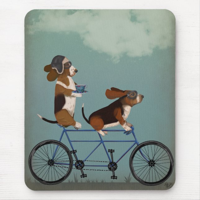 Basset Hound Tandem Mousepad (Vorne)