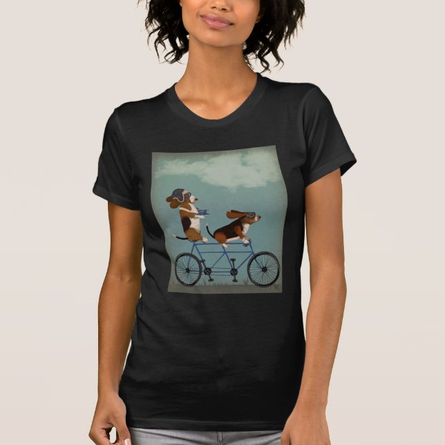 Basset Hound Tandem T-Shirt (Vorderseite)