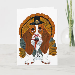Basset Hound Thanksgiving Truthahn Einladung