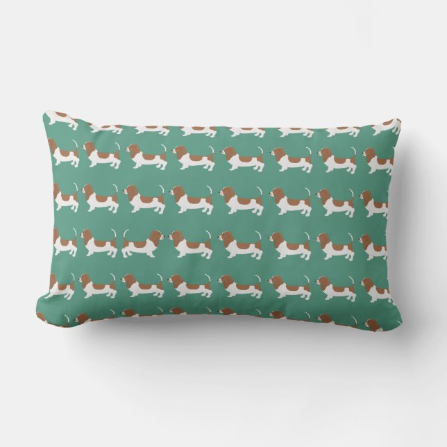 Basset Hound Throw Kissen (Vorderseite)