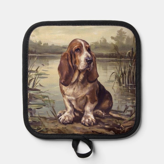 Basset Hound Topflappen (Vorderseite)
