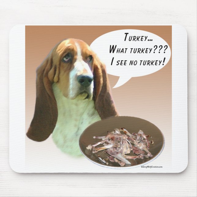 Basset Hound Türkei Mousepad (Vorne)