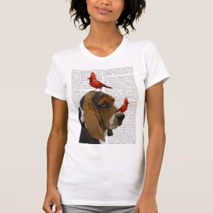 Basset Hound und Vögel T-Shirt