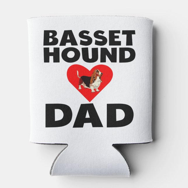 Basset Hound Vater Dosenkühler (Rückseite)