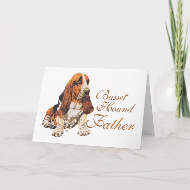 Basset Hound Vatertag Karte (Vorderseite)